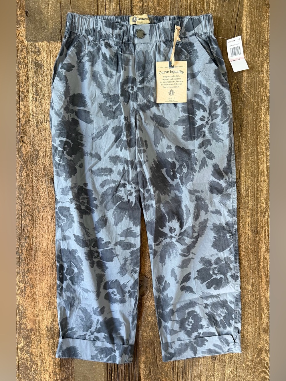 NWT Democracy Ab’leisure High Rise Floral Crop Pants Size 10